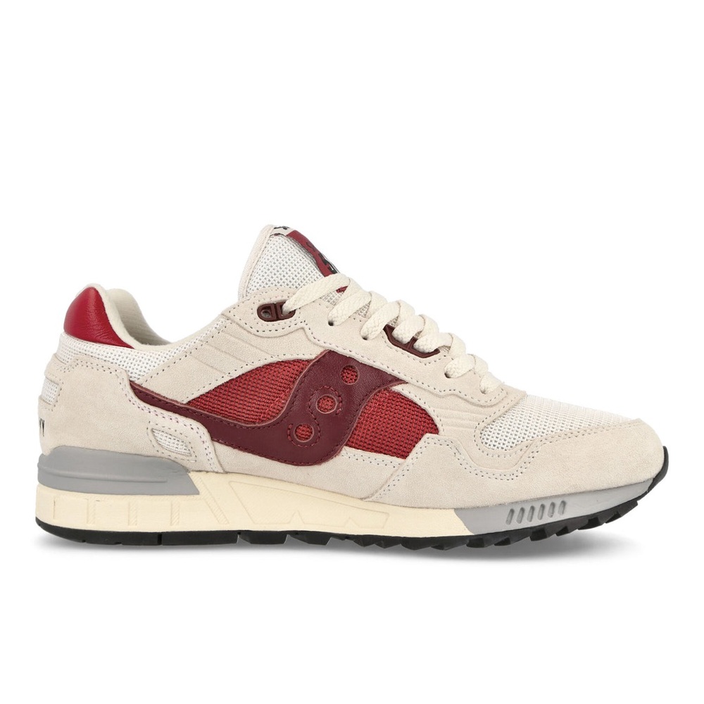 Saucony Men's Cream and Burgundy Athletic Shoes